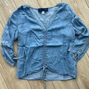 Denim 3/4 sleeve top